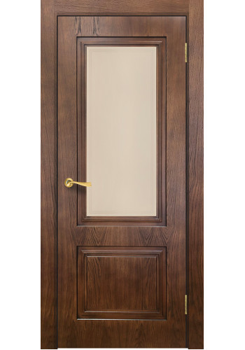 Дверь Сити 5 тон. Орех 2 со стеклом Дверь Сити 5 тон. Орех 2 со стеклом